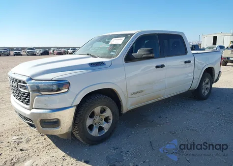 2025 Ram 1500 Big Horn 4X4 5'7 Box from USA, damaged, VIN 1C6SRFFP4SN581523